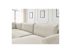 Lucien - Canapé Panoramique Convertible Coffre - Tissu Lisse - Angle Droit
