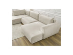 Lucien - Canapé Panoramique Convertible Coffre - Tissu Lisse - Angle Droit