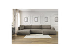 Lucien - Canapé Panoramique Convertible Coffre - Tissu Lisse - Angle Droit