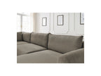 Lucien - Canapé Panoramique Convertible Coffre - Tissu Lisse - Angle Droit