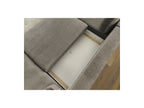 Lucien - Canapé Panoramique Convertible Coffre - Tissu Lisse - Angle Droit