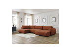 Lucien - Canapé Panoramique Convertible Coffre - Tissu Lisse - Angle Droit
