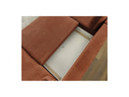 Lucien - Canapé Panoramique Convertible Coffre - Tissu Lisse - Angle Droit