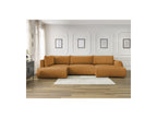 Lucien - Canapé Panoramique Convertible Coffre - Tissu Lisse - Angle Droit