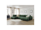 Lucien - Canapé Panoramique Convertible Coffre - Tissu Lisse - Angle Droit