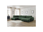 Lucien - Canapé Panoramique Convertible Coffre - Tissu Lisse - Angle Droit