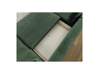 Lucien - Canapé Panoramique Convertible Coffre - Tissu Lisse - Angle Droit