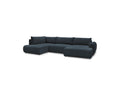 Lucien - Canapé Panoramique Convertible Coffre - Tissu Lisse - Angle Droit