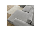 Lucien - Canapé Panoramique Convertible Coffre - Tissu Lisse - Angle Droit