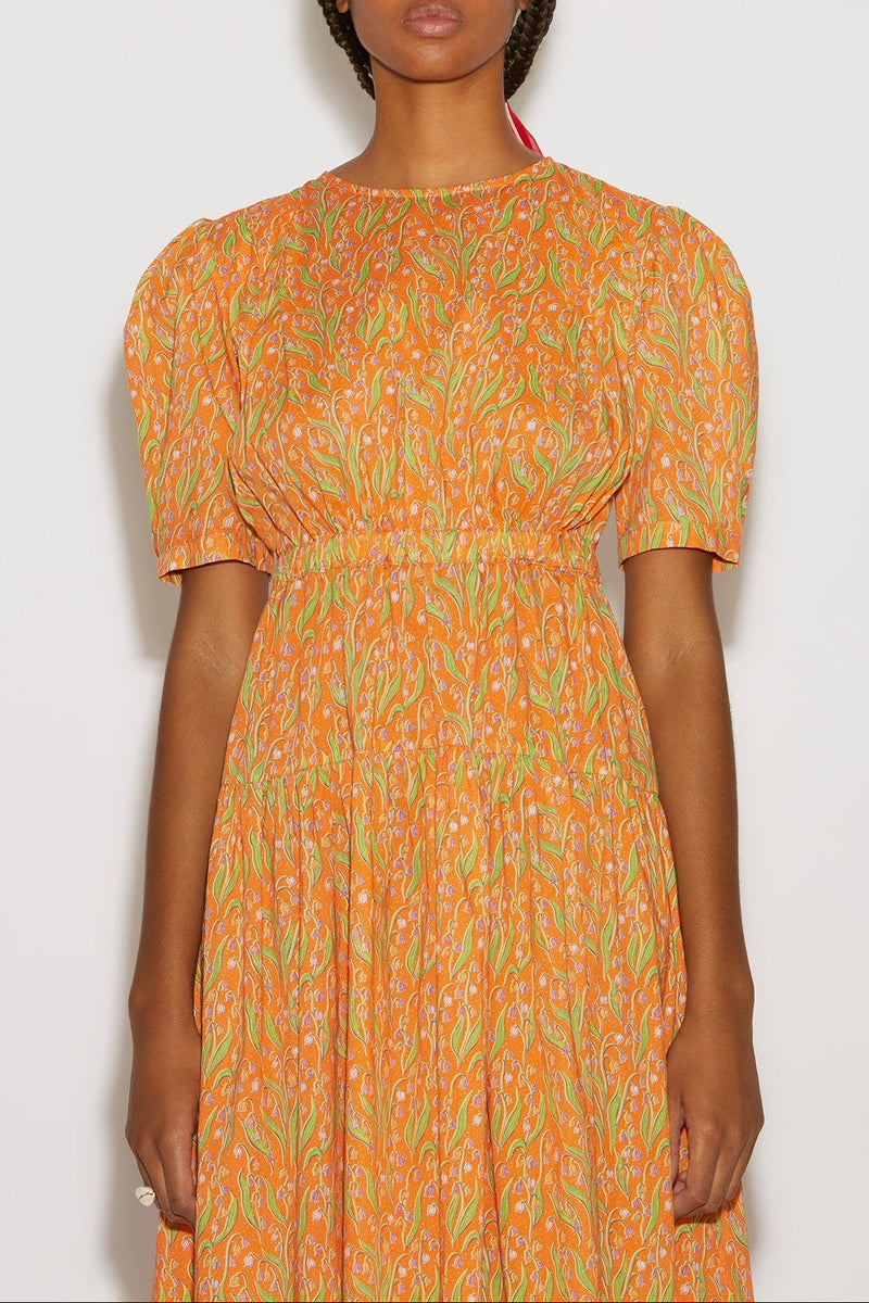 ROBE KAY CLOCHETTE MANDARINE