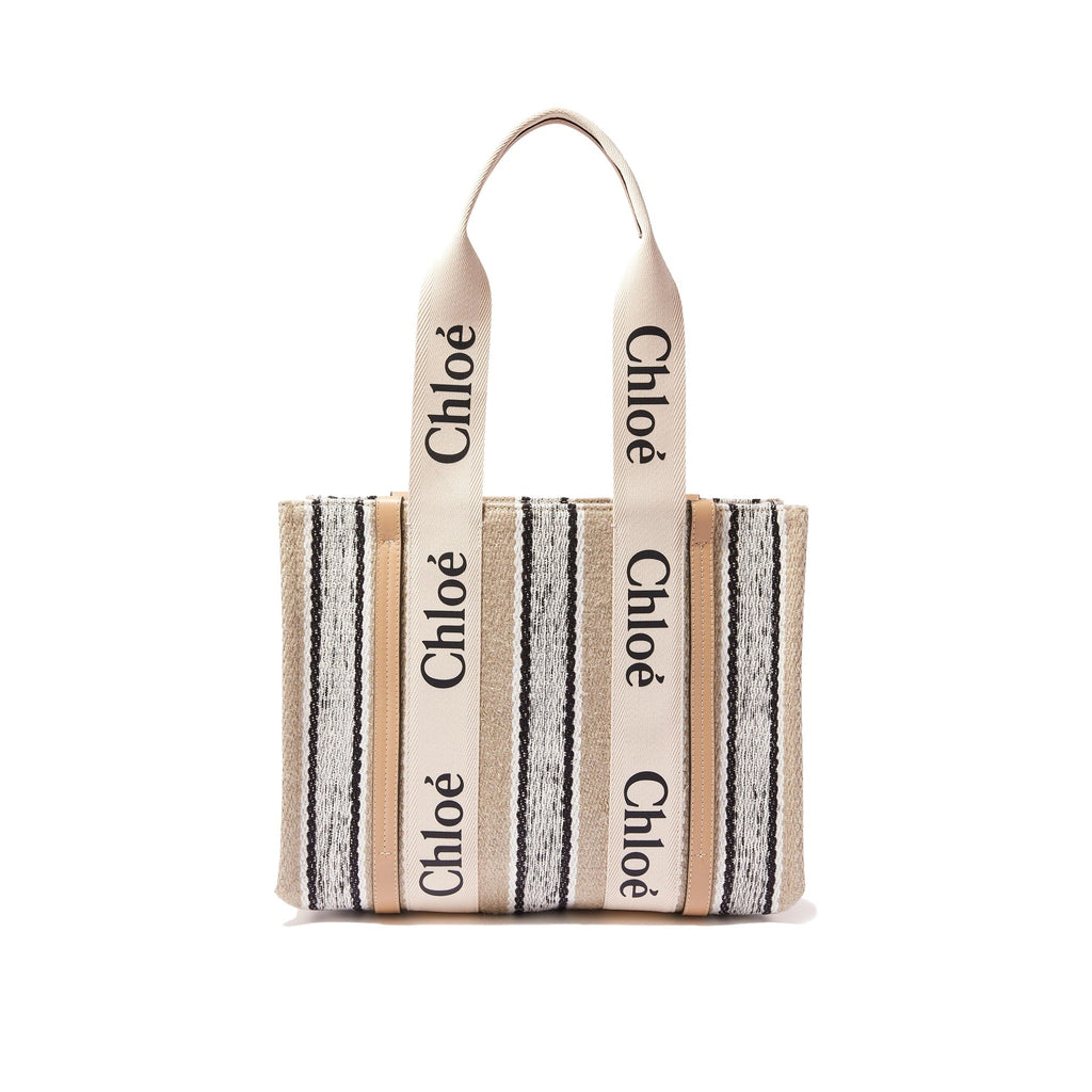 Chloe - Cabas Woody Medium - Femme - Beige