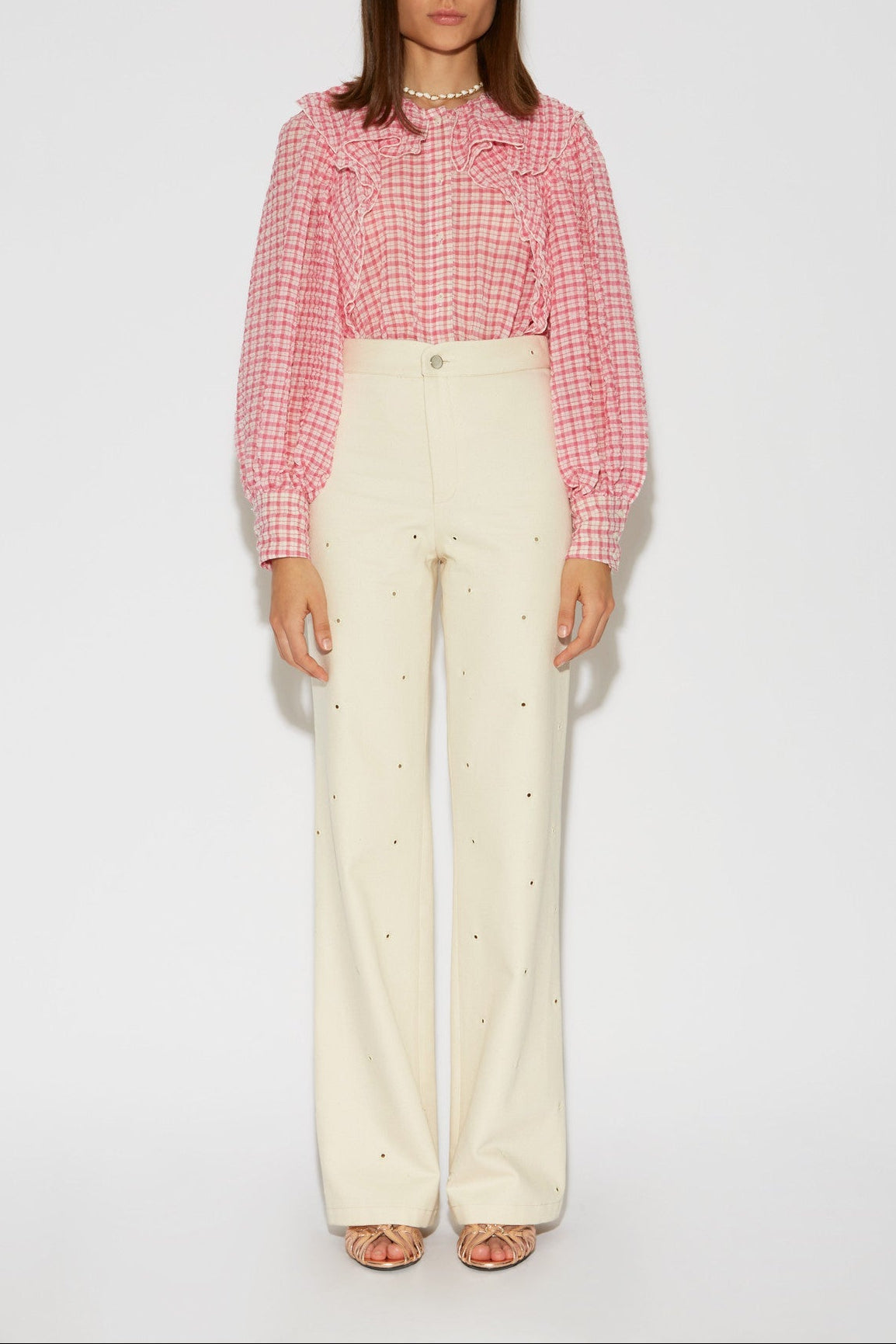 BLOUSE SONG SEERSUCKER PINK