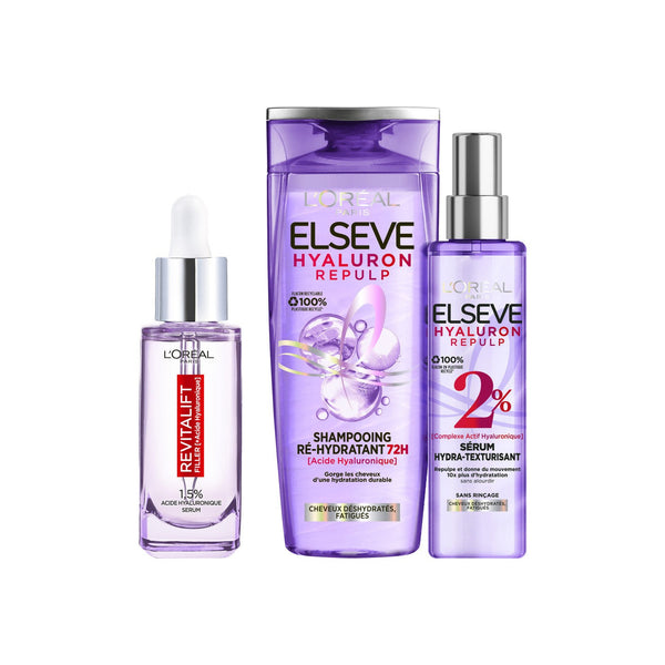 Rutina de belleza para rostro y cabello con ácido hialurónico