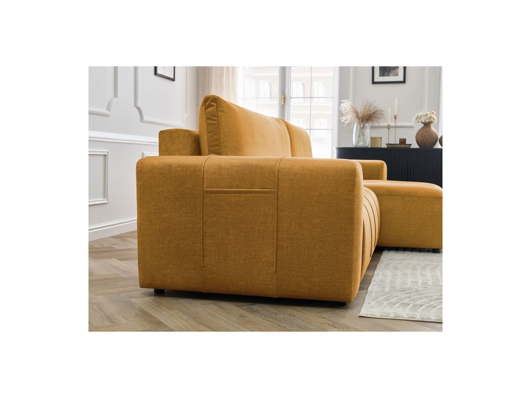 Arsene - Canapé D'Angle Réversible Convertible Coffre - Velours