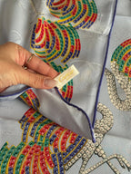Foulard Cartier – Motifs Cygnes Et Plumes Multicolores