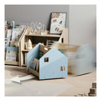 Kids' Double-Sided Bookcase On Wheels – Light Blue