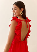 Cinnabar Red Cali Dress
