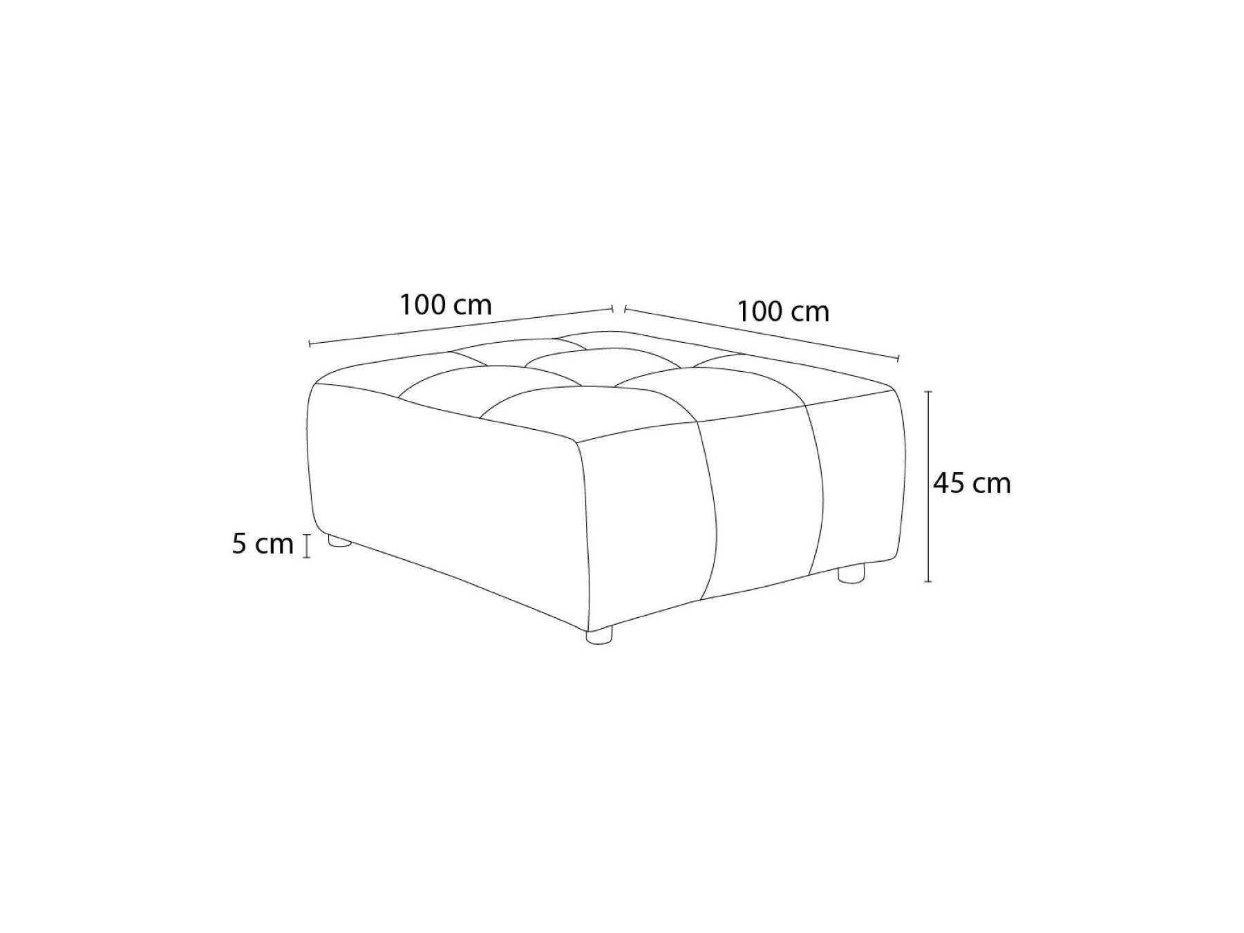 Arsene - Pouf - Tissu Velours