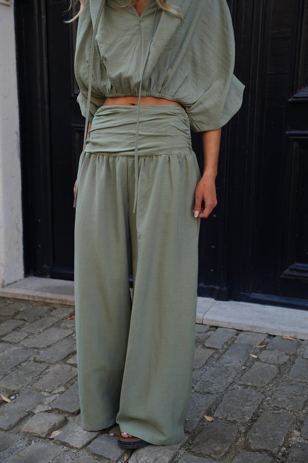 Maiane Straight Pants - Khaki