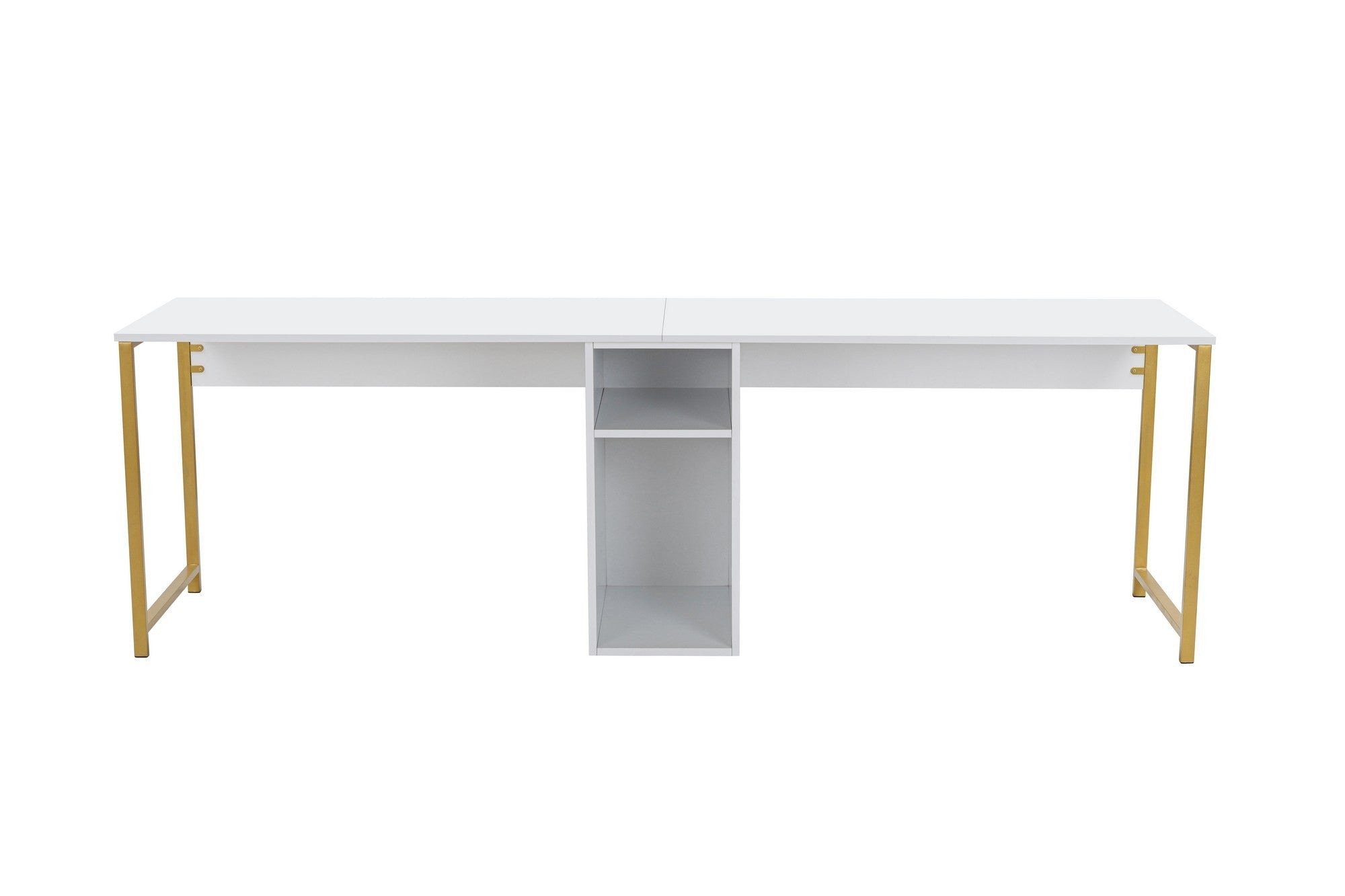 Twin Study Desk - Desk - White/Gold