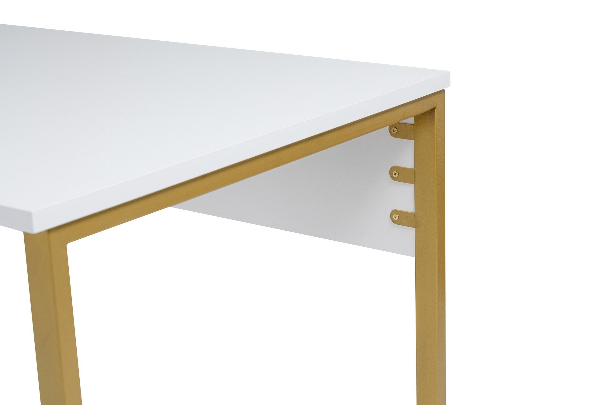 Twin Study Desk - Desk - White/Gold
