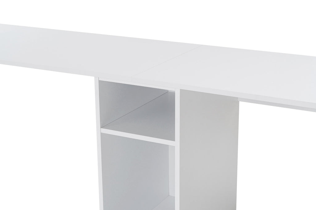 Twin Study Desk - Desk - White/Gold
