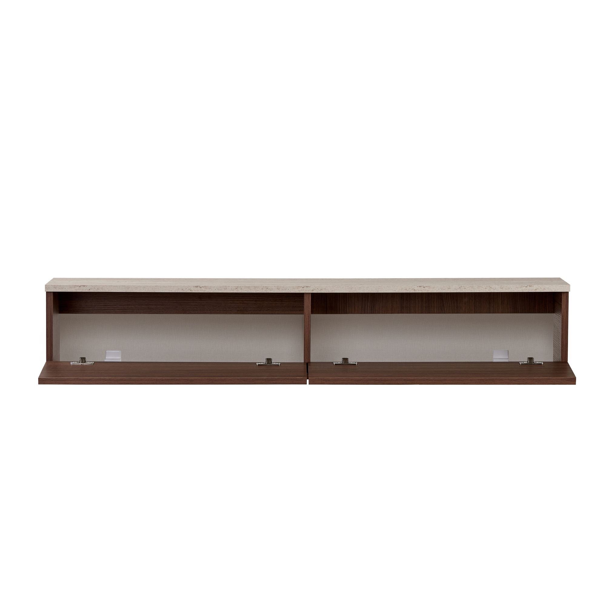Muebles de TV Ligne 160 - Travertino / Nogal