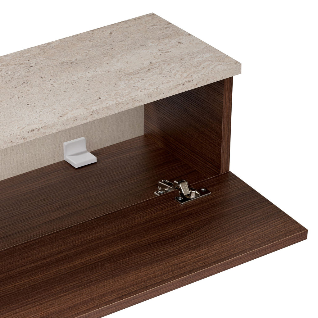 Muebles de TV Ligne 160 - Travertino / Nogal