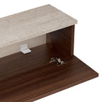 Muebles de TV Ligne 160 - Travertino / Nogal