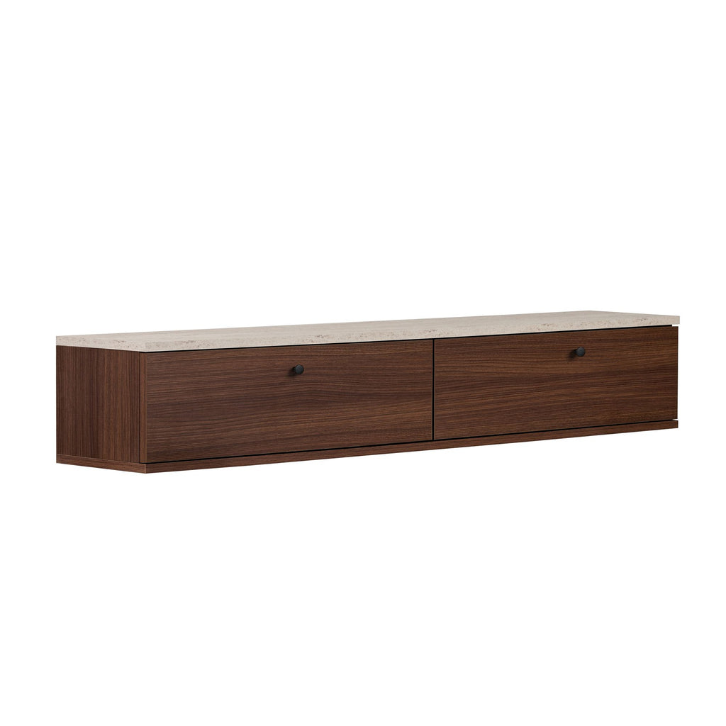 Muebles de TV Ligne 160 - Travertino / Nogal