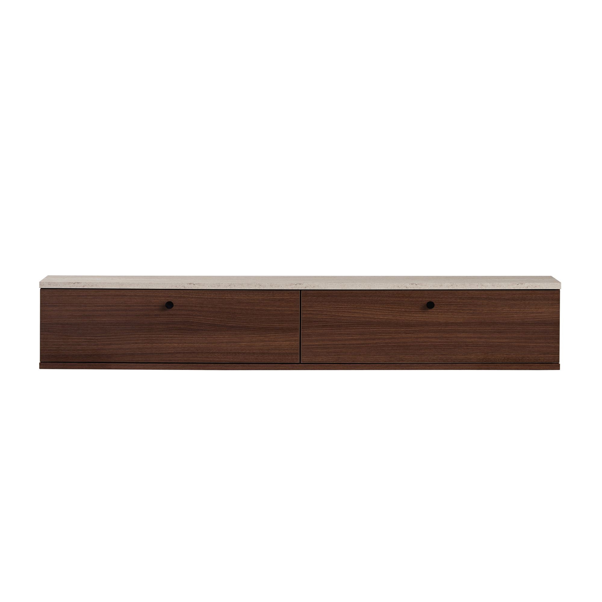 Muebles de TV Ligne 160 - Travertino / Nogal