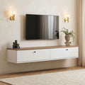 Meubles Tv Ligne 160 - Pin Atlantique / Blanc