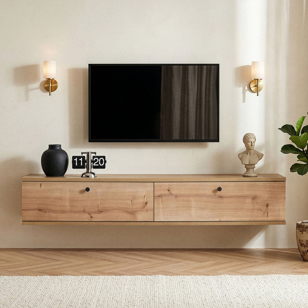 Ligne 140 TV Units - Sapphire Oak