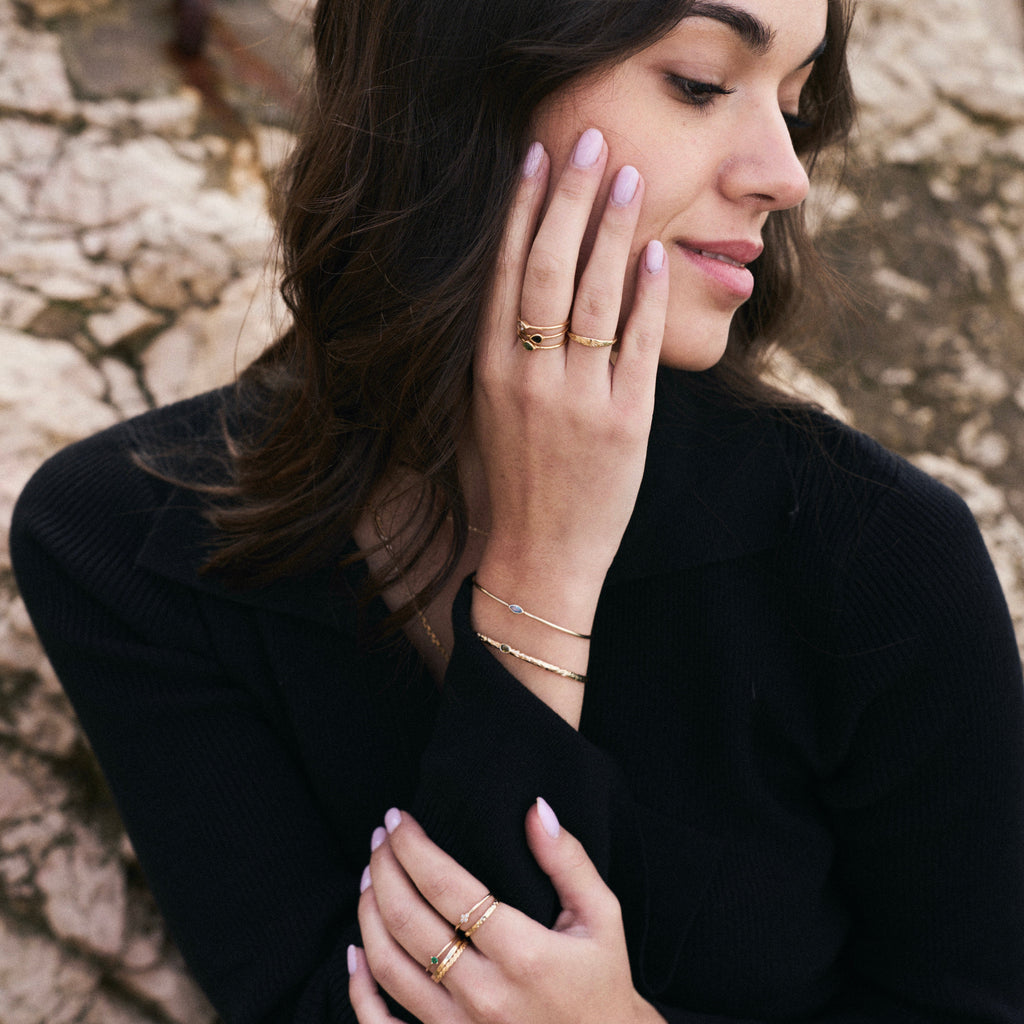 Green Drop Ring