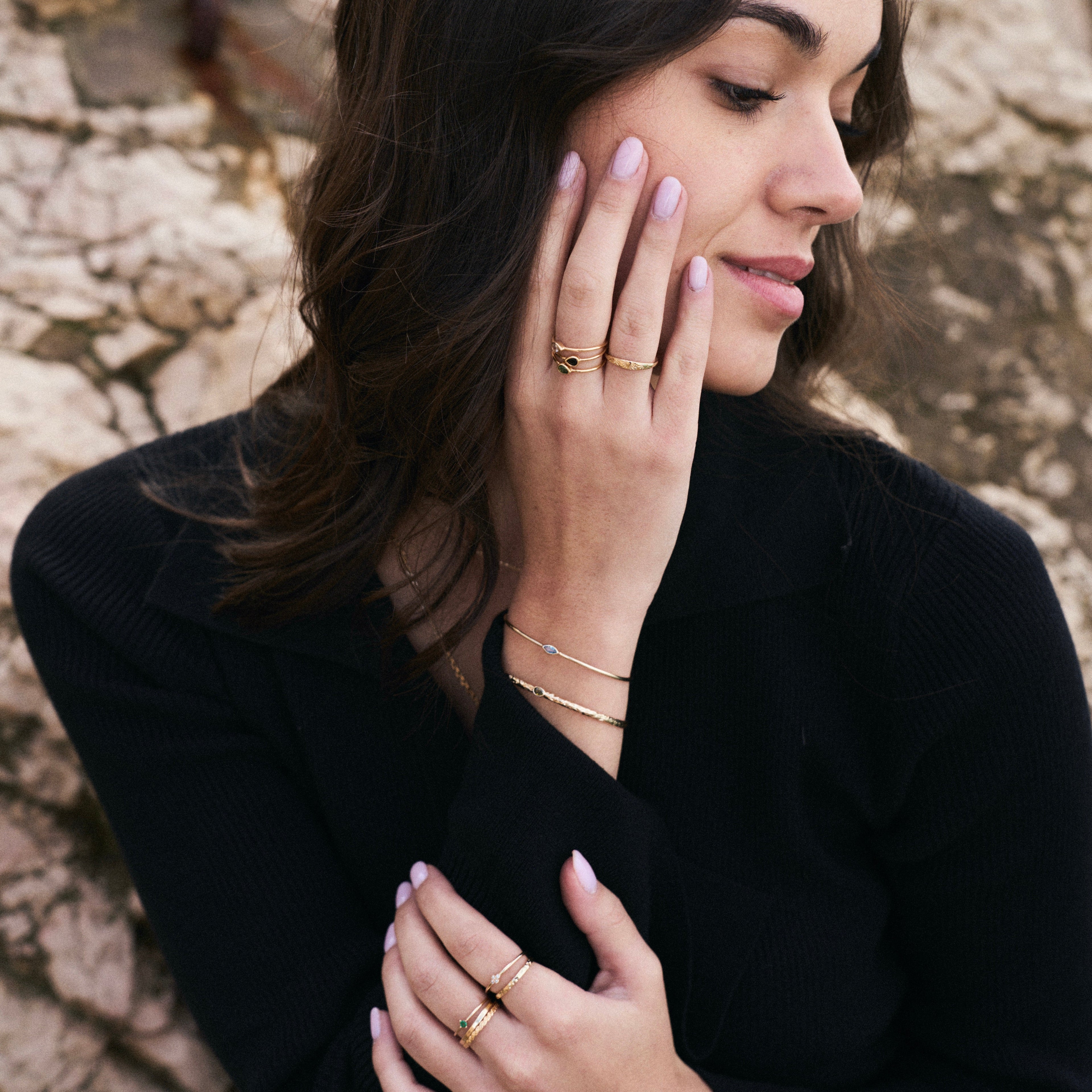 Green Drop Ring