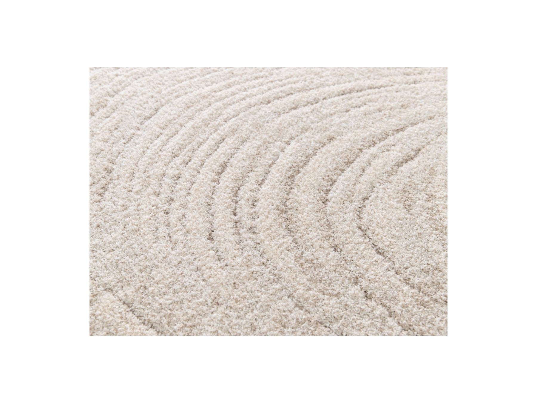 Alfombra de pelo largo - Lovina - Motivo abstracto - Beige
