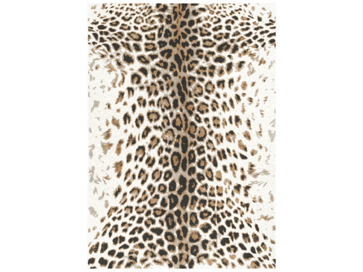 Meryl - Low-Pile Rug - Leopard Pattern - Brown