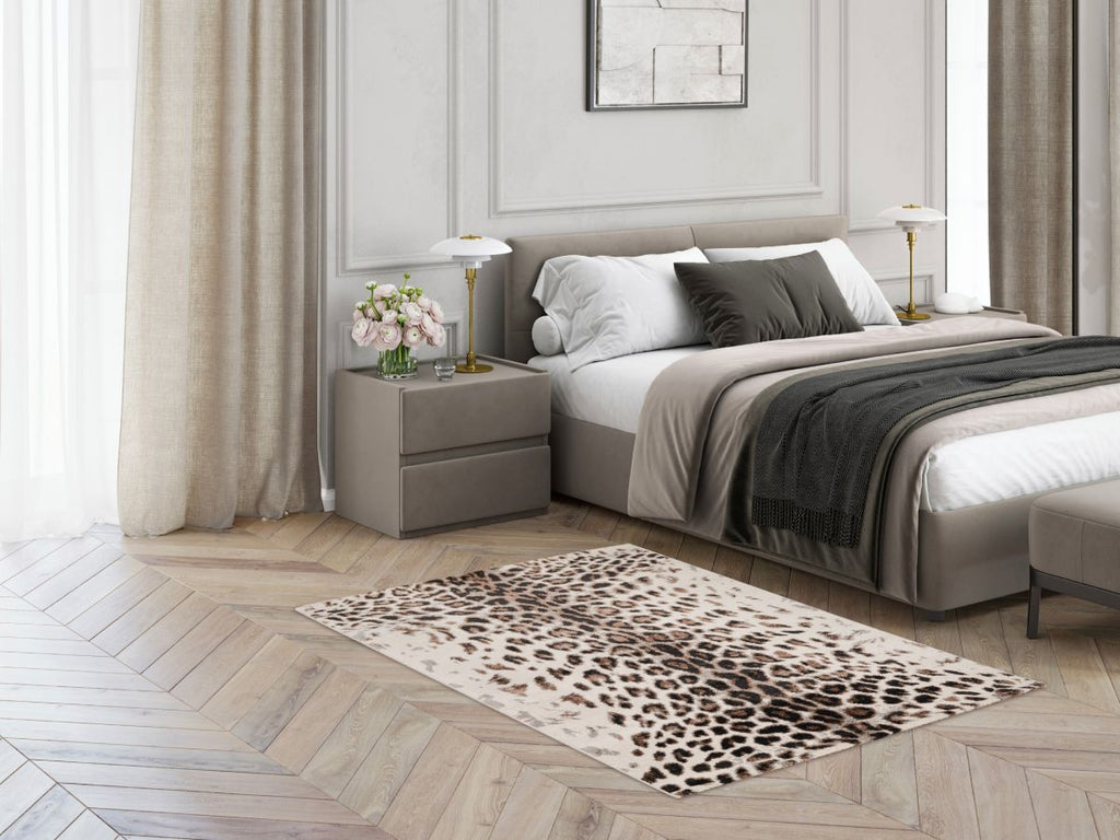 Meryl - Low-Pile Rug - Leopard Pattern - Brown