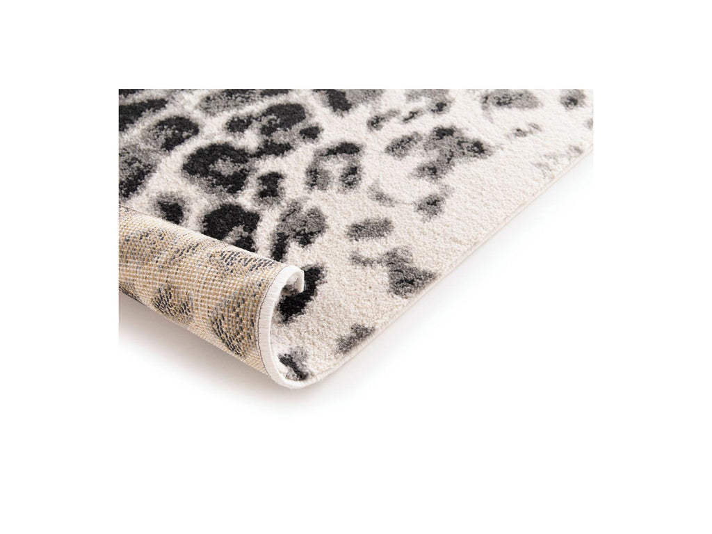Meryl - Tapis Poils Ras - Motif Léopard - Imprimé Léopard Noir