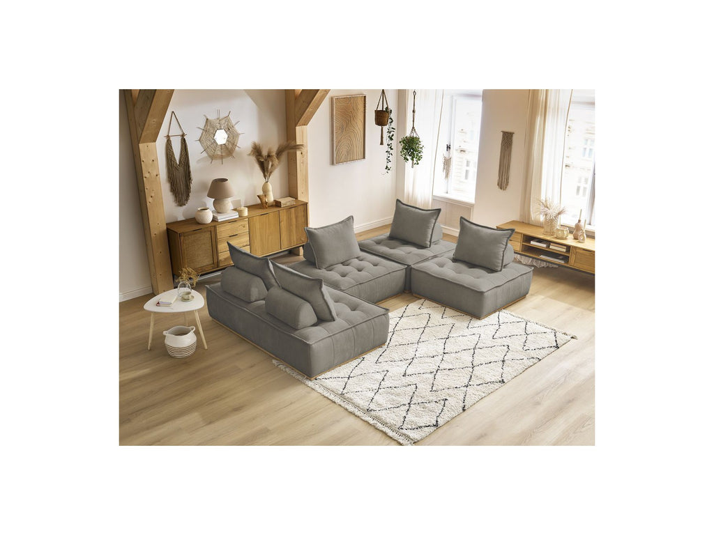 Sofá panorámico modulable - Elisa - Con 3 butacas de 1 plaza + 1 butaca de 2 plazas