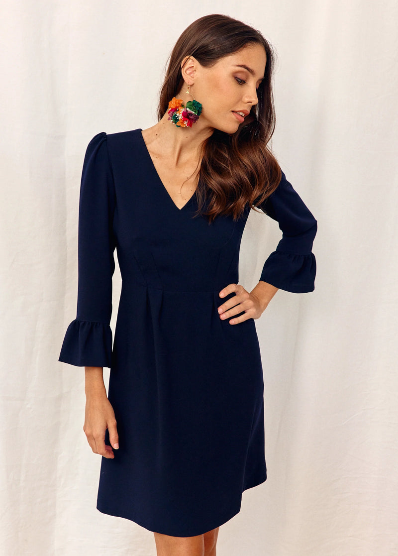 Vestido Graça Azul Marino