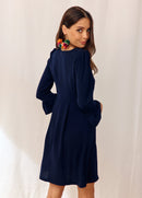 Vestido Graça Azul Marino