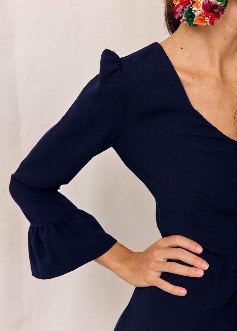 Vestido Graça Azul Marino