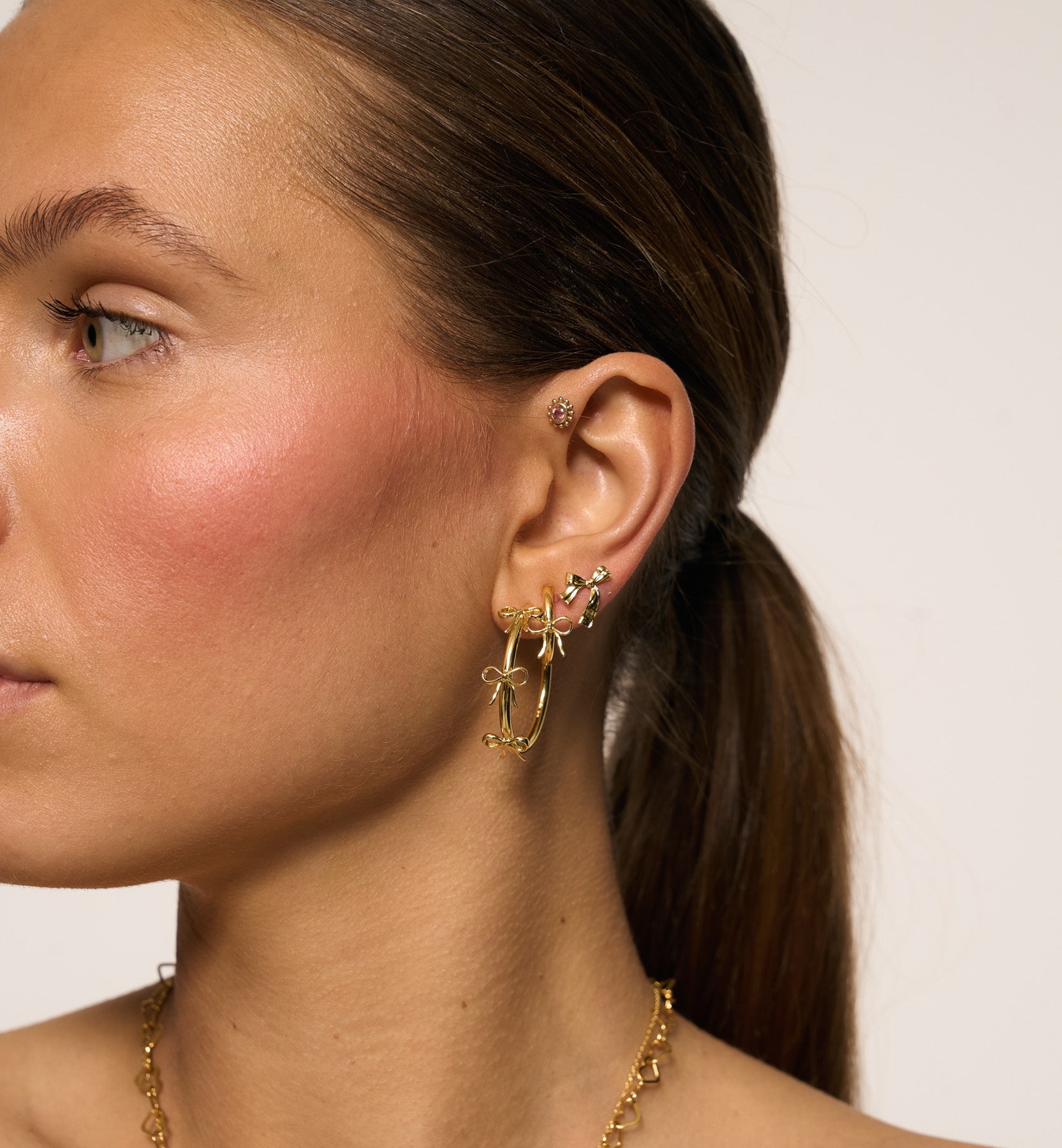 Aros Lazo Modelo Grande - Oro o Plata