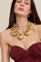 Collar de gargantilla Taylor - Madera laminada en oro