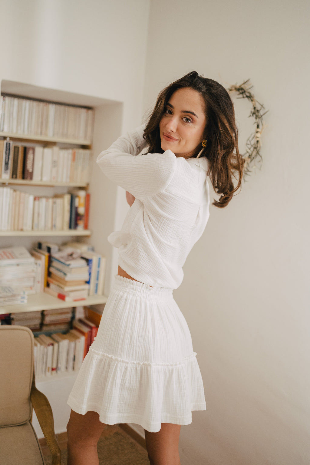 Falda Edma Blanco Coton