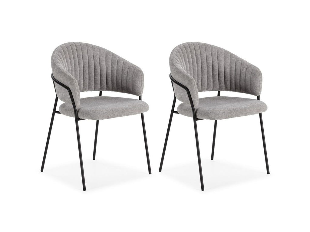 Lou - Set Of 2 Chairs - Textured Fabric