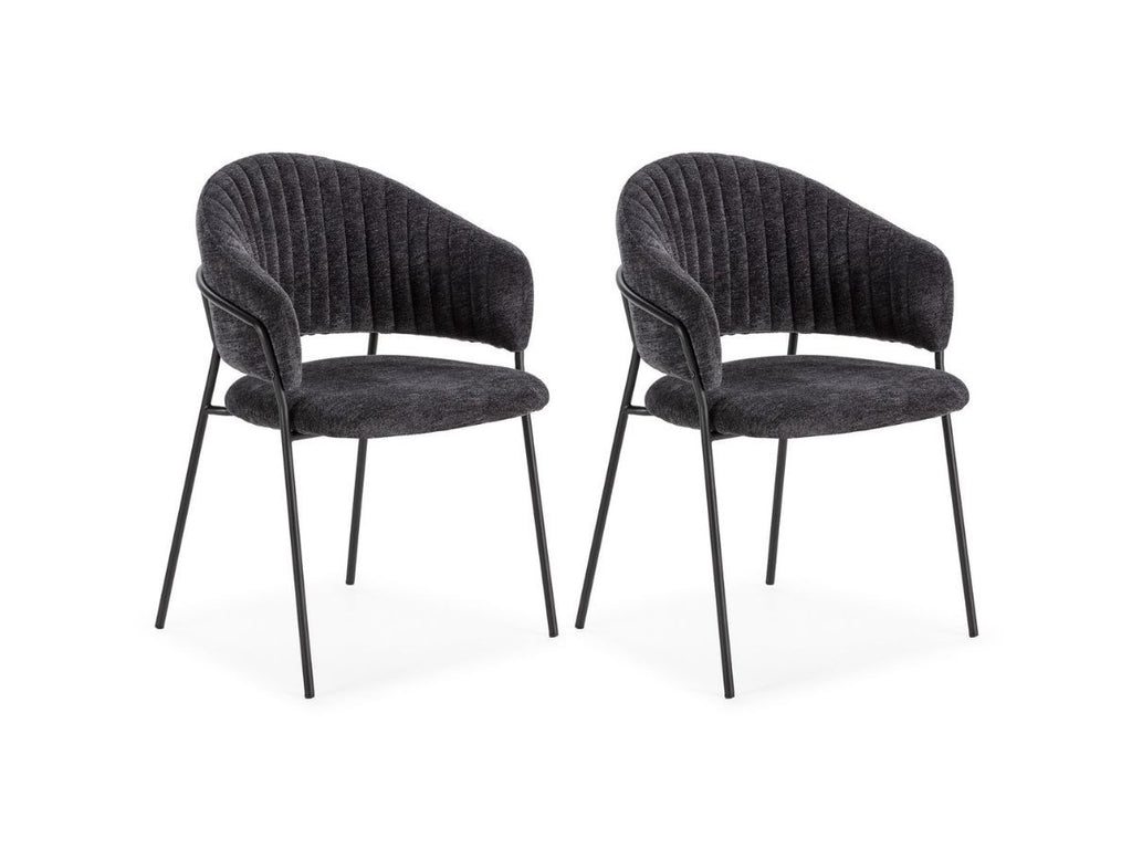 Lou - Set Of 2 Chairs - Textured Fabric