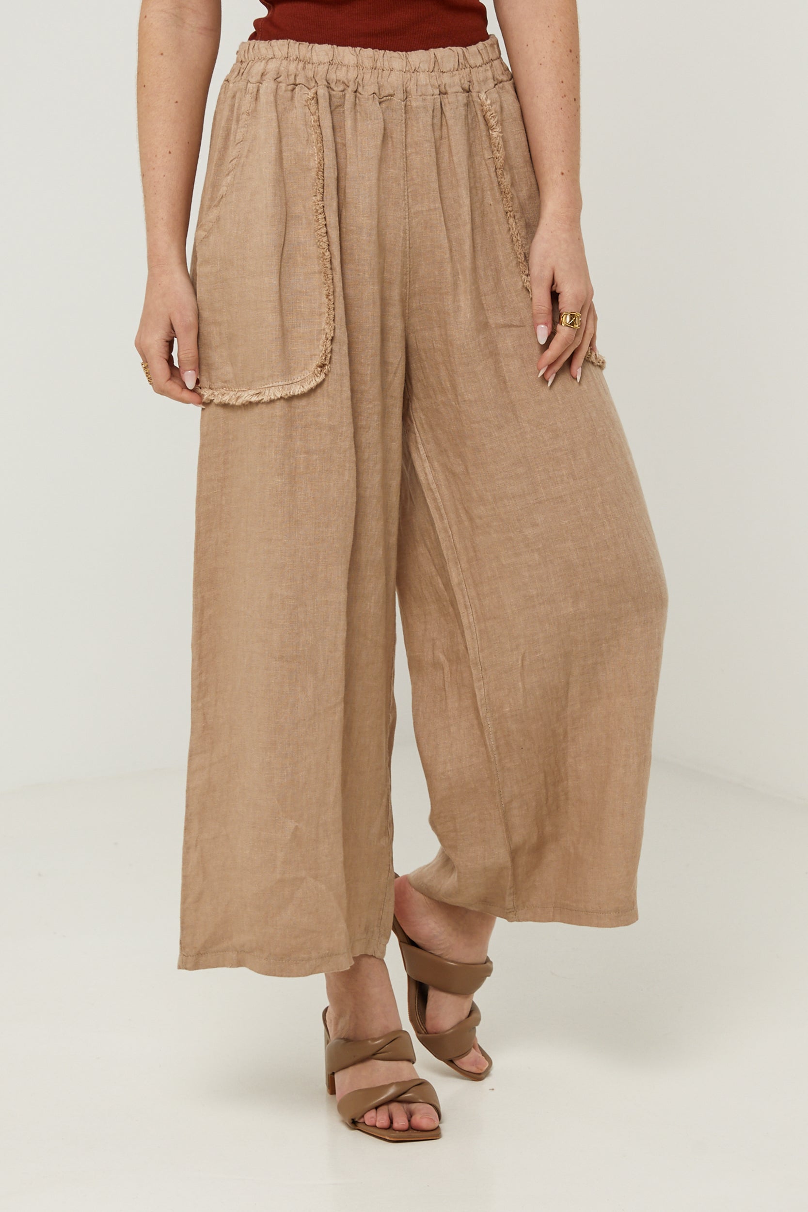 Trousers - Camel - Women