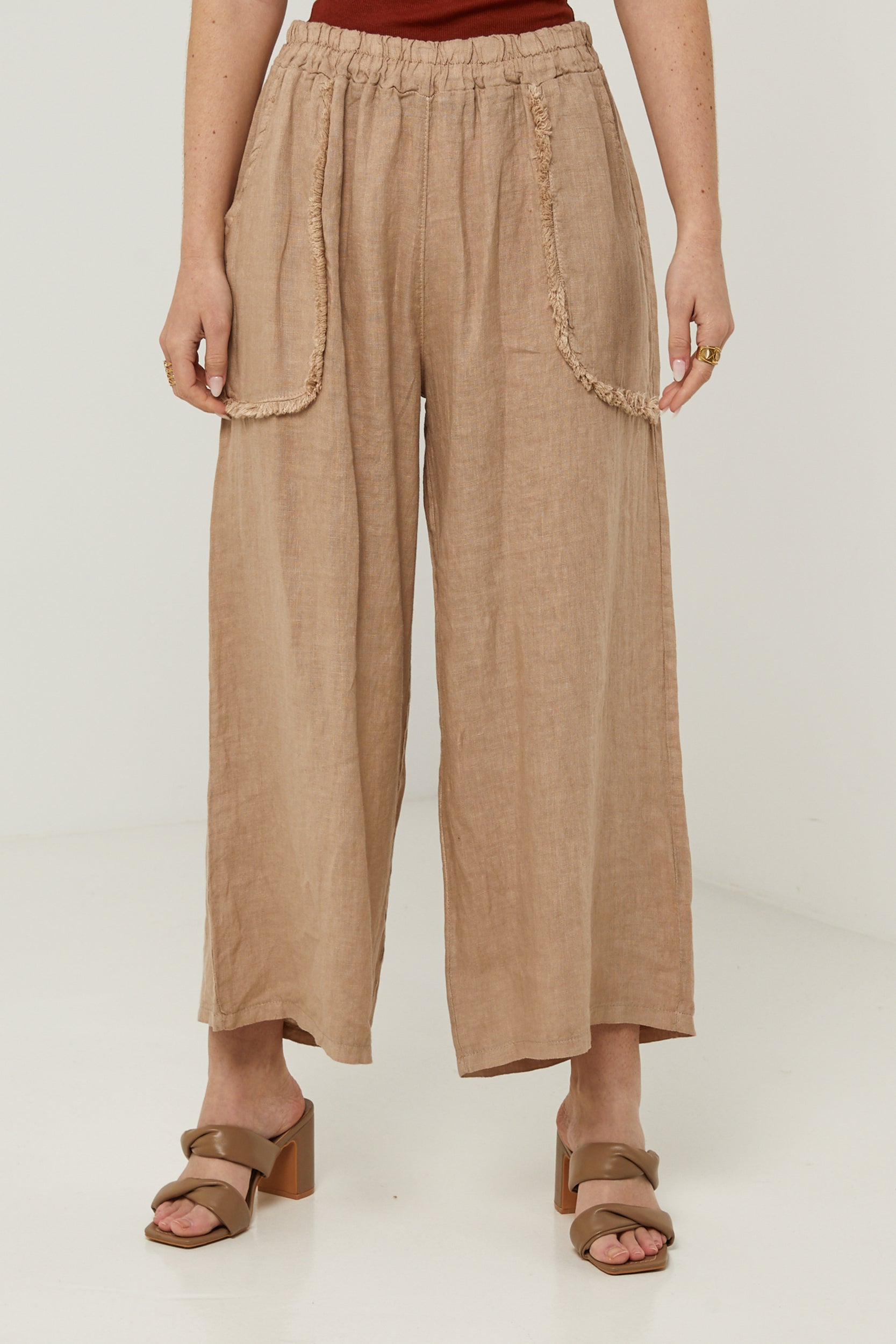 Trousers - Camel - Women